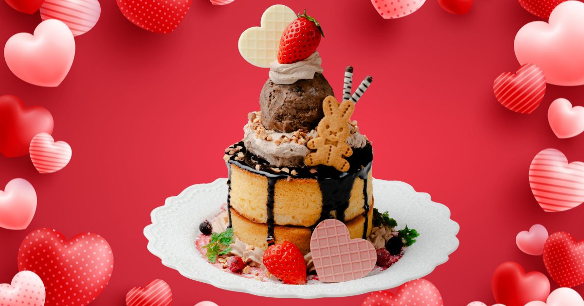 バレンタイン限定「恋するショコラ・ラビット・ホットケーキ」ご好評につき3/31まで延長！