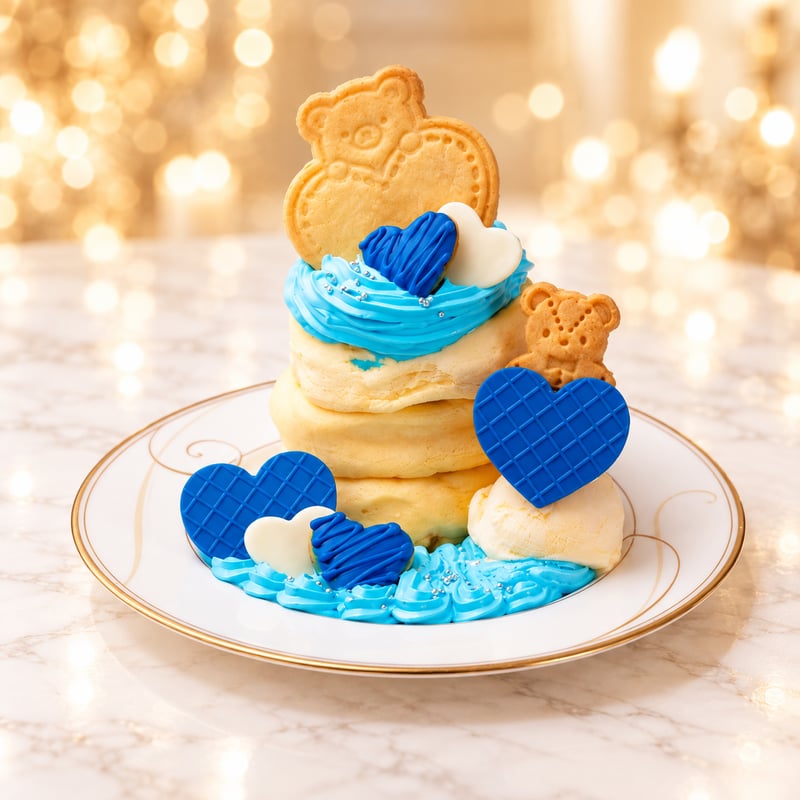 青の推し活パンケーキ