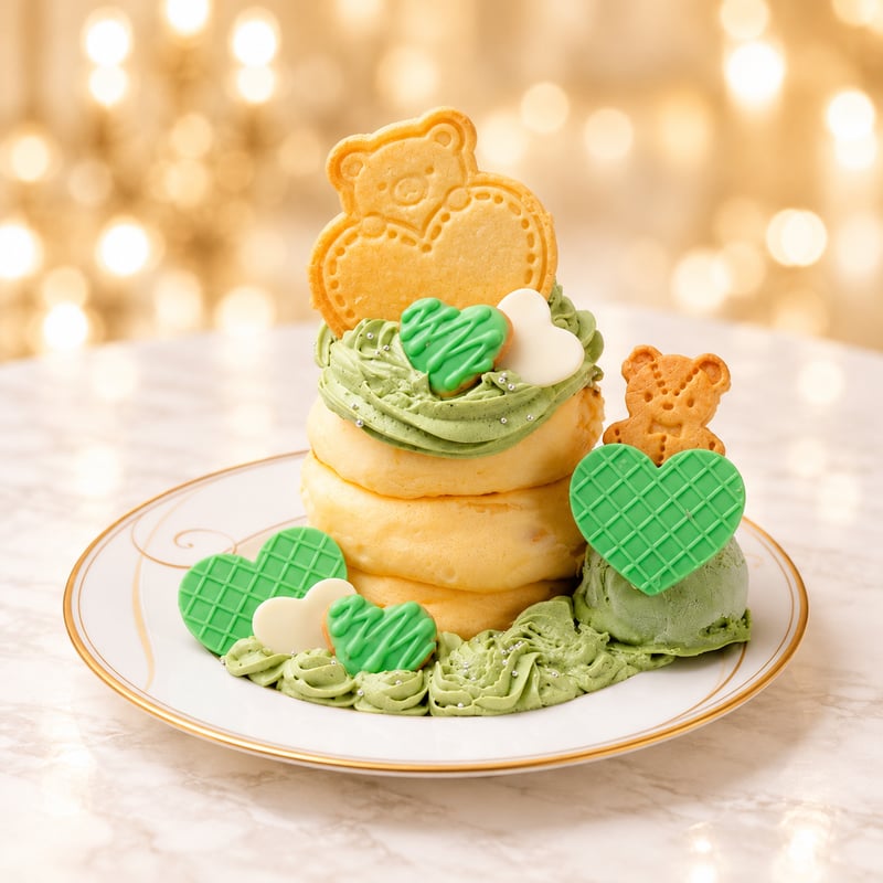 黄緑の推し活パンケーキ