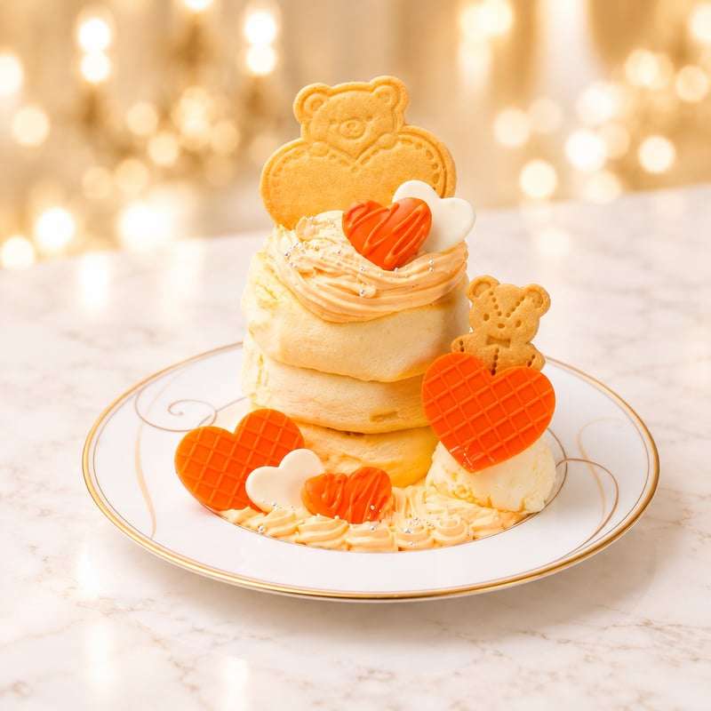 オレンジの推し活パンケーキ