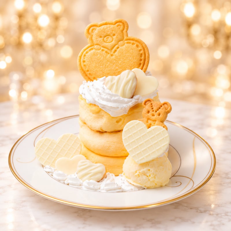 白の推し活パンケーキ